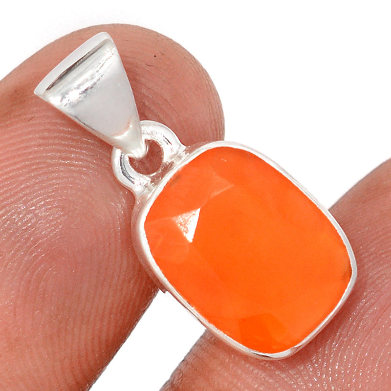 0.8" Carnelian Faceted Pendants - CRFP229