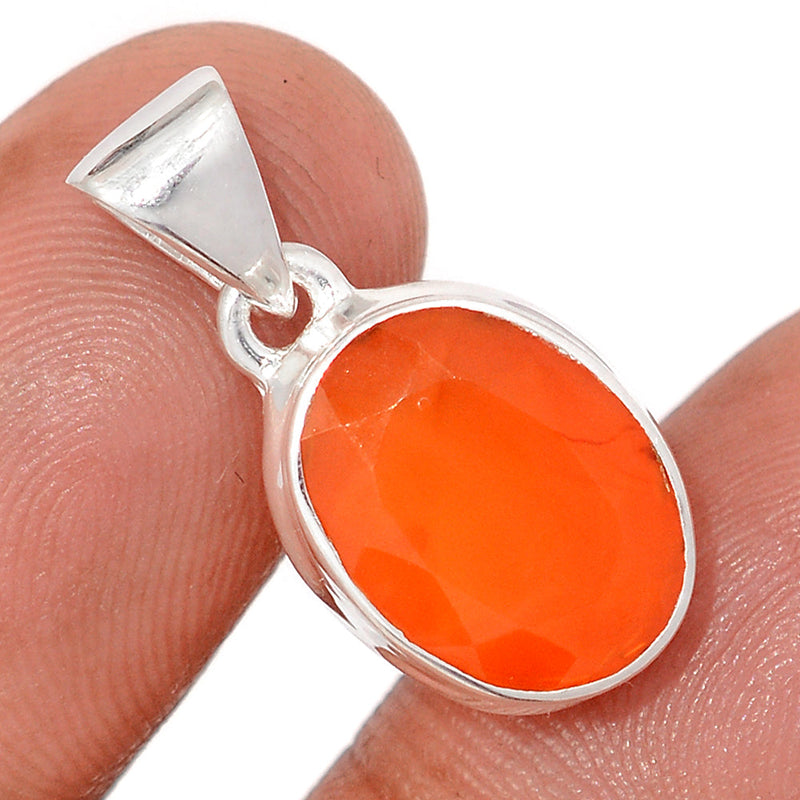 1" Carnelian Faceted Pendants - CRFP232