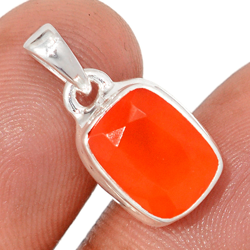 0.8" Carnelian Faceted Pendants - CRFP234