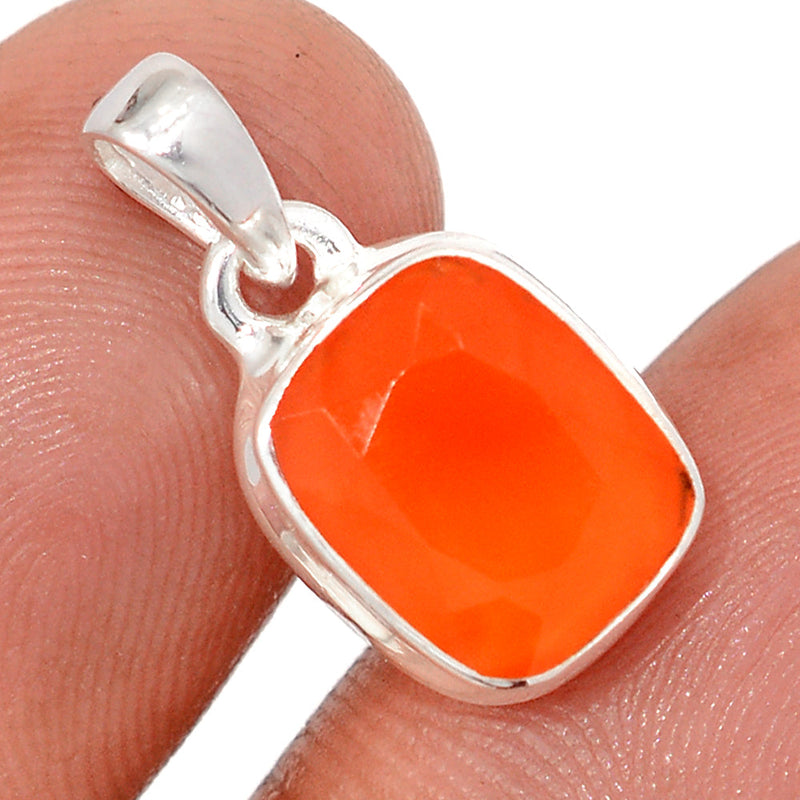 0.8" Carnelian Faceted Pendants - CRFP236