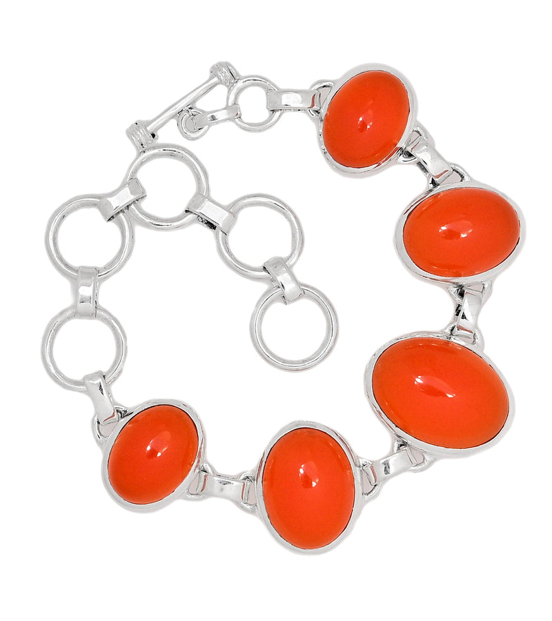 7.6" Carnelian Bracelets - CRNB127