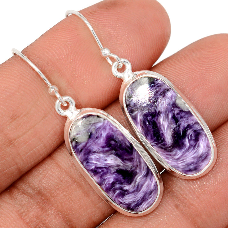 1.6" Charoite Earrings - CROE1122