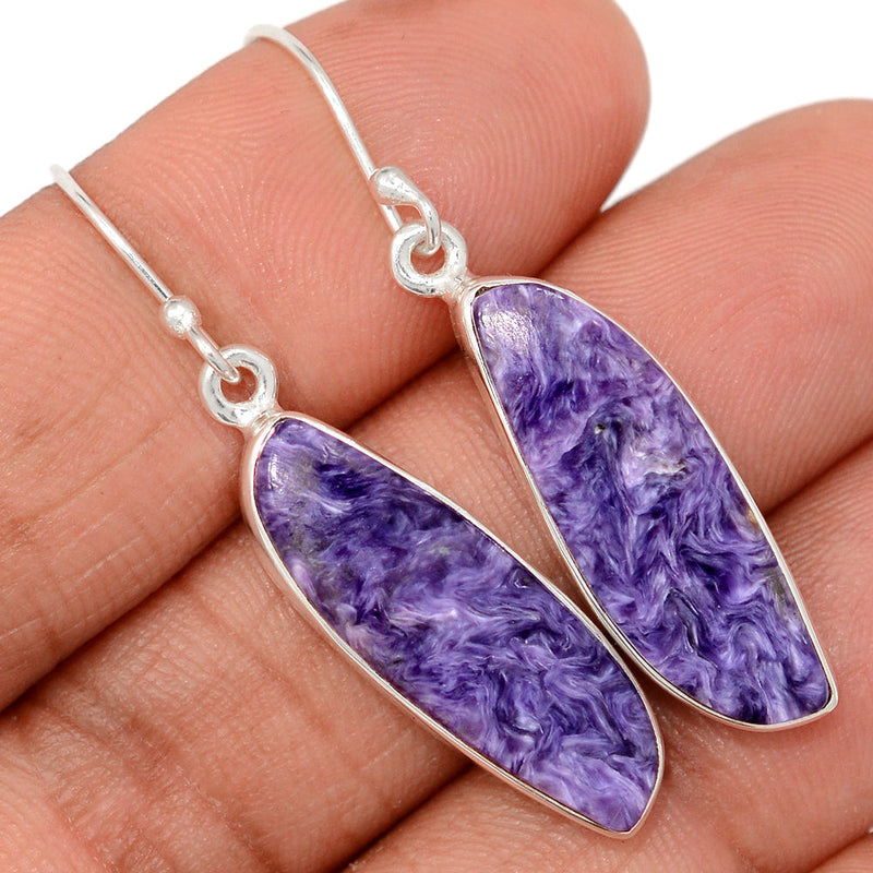 1.8" Charoite Earrings - CROE1124