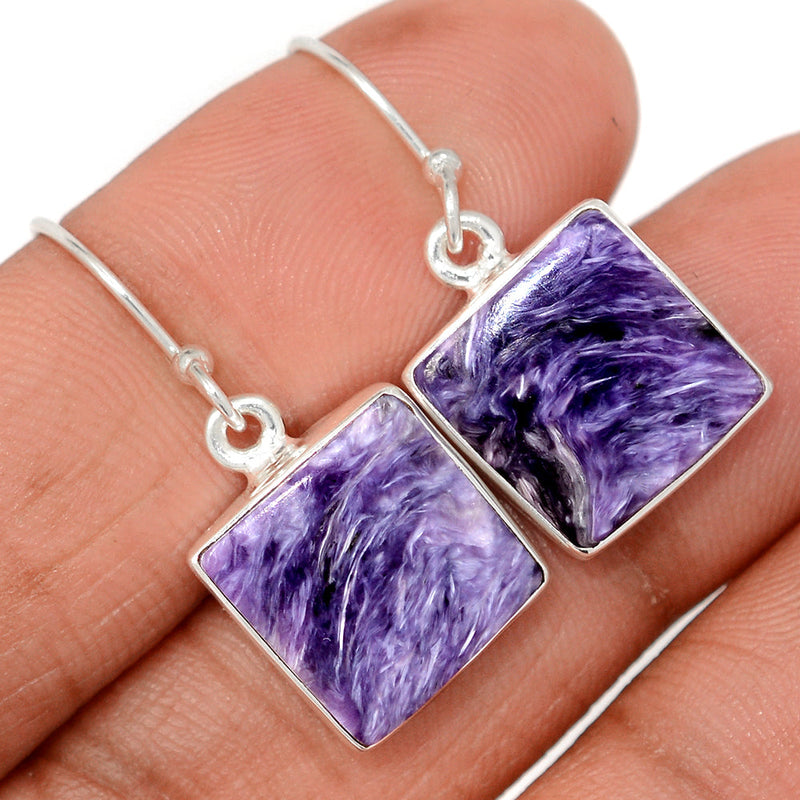 1.2" Charoite Earrings - CROE1129
