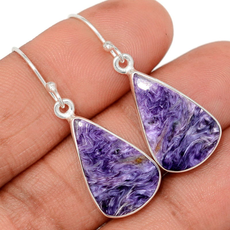 1.5" Charoite Earrings - CROE1137