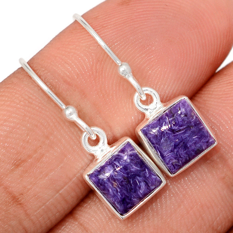 1.1" Charoite Earrings - CROE1152