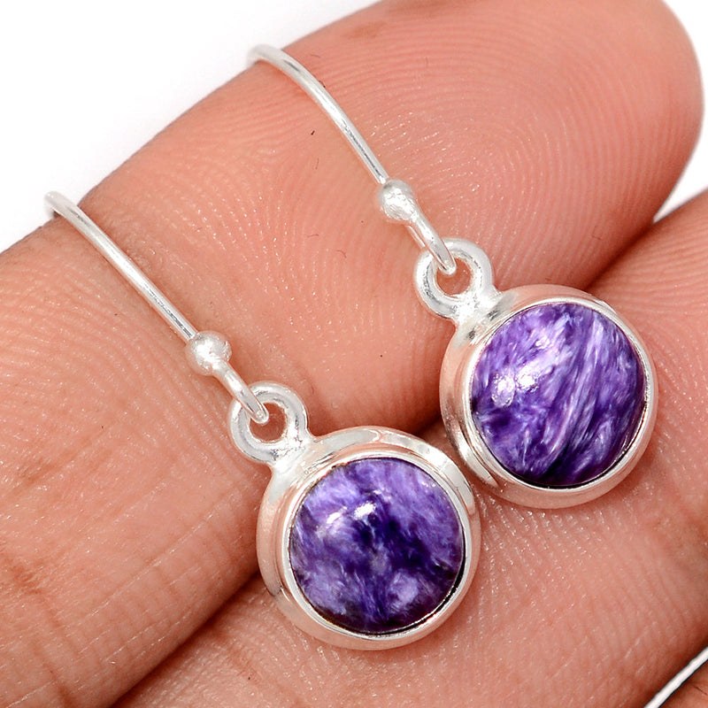 1.1" Charoite Earrings - CROE1159