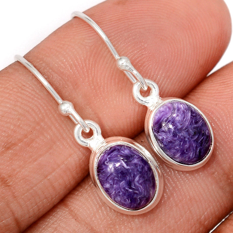 1.1" Charoite Earrings - CROE1169