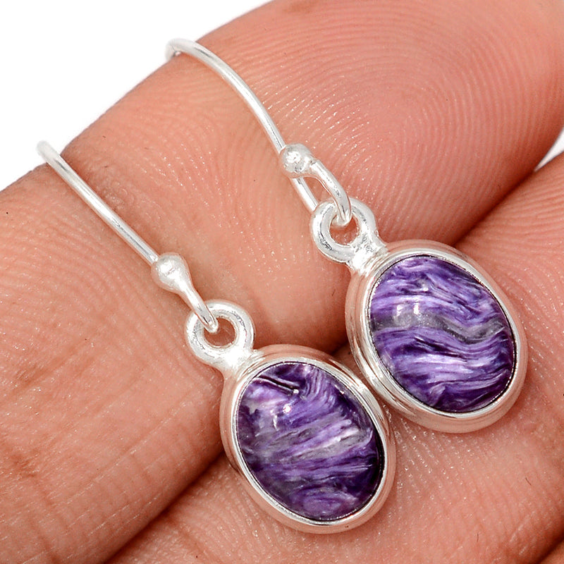 1.1" Charoite Earrings - CROE1185
