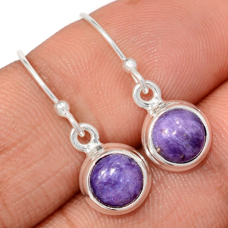1" Charoite Earrings - CROE1195