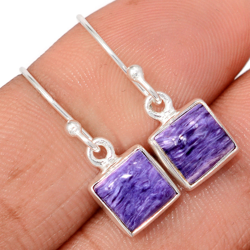 1.1" Charoite Earrings - CROE1196