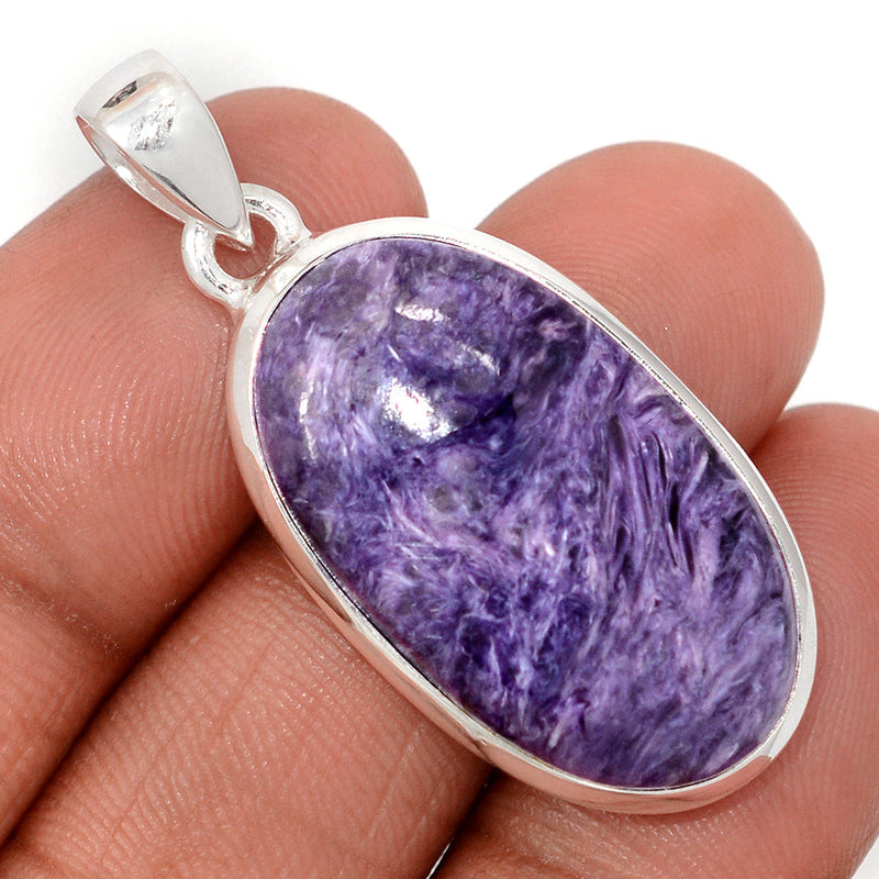 1.6" Charoite Pendants - CROP2276