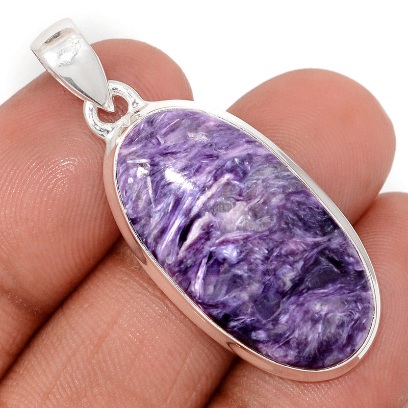 1.6" Charoite Pendants - CROP2281