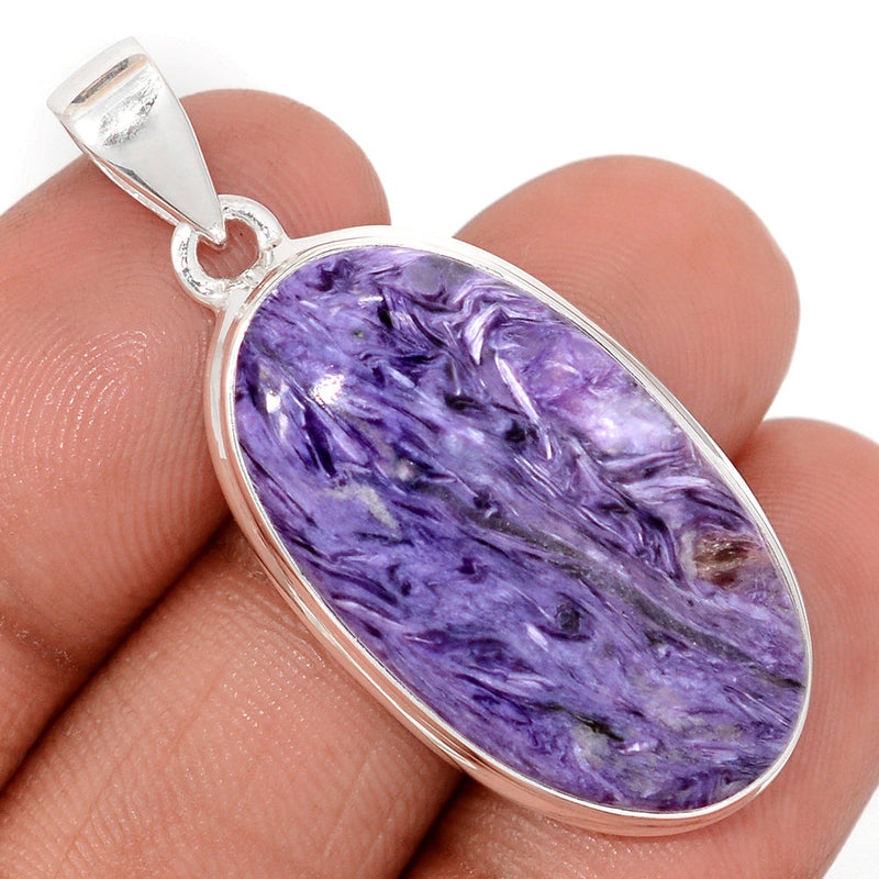 1.7" Charoite Pendants - CROP2285