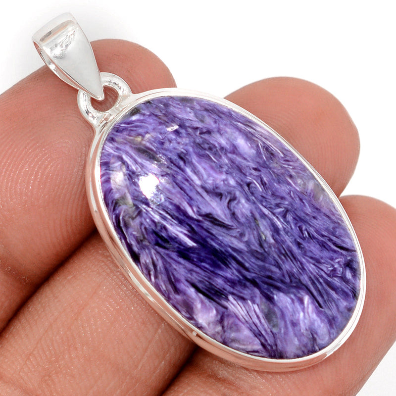 1.7" Charoite Pendants - CROP2307