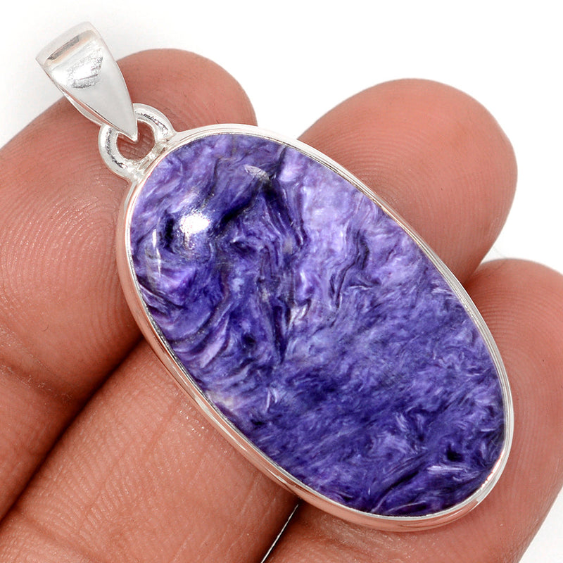1.7" Charoite Pendants - CROP2323