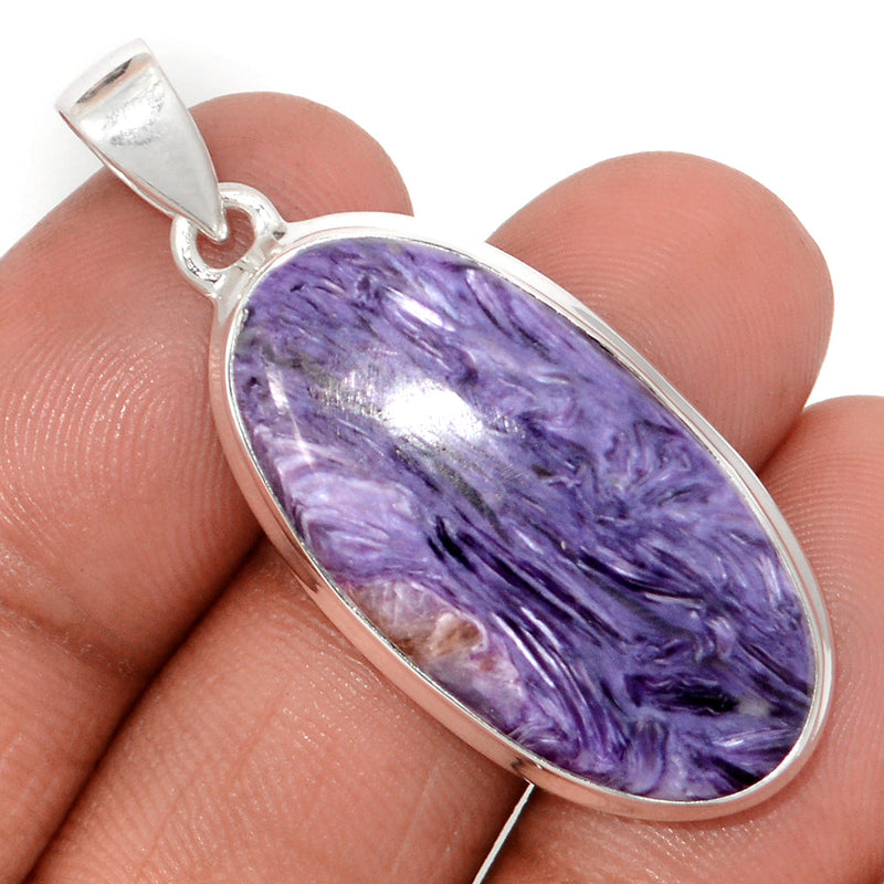 1.7" Charoite Pendants - CROP2327