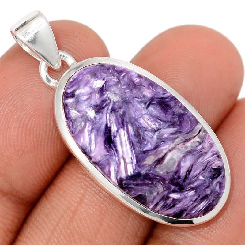 1.6" Charoite Pendants - CROP2345