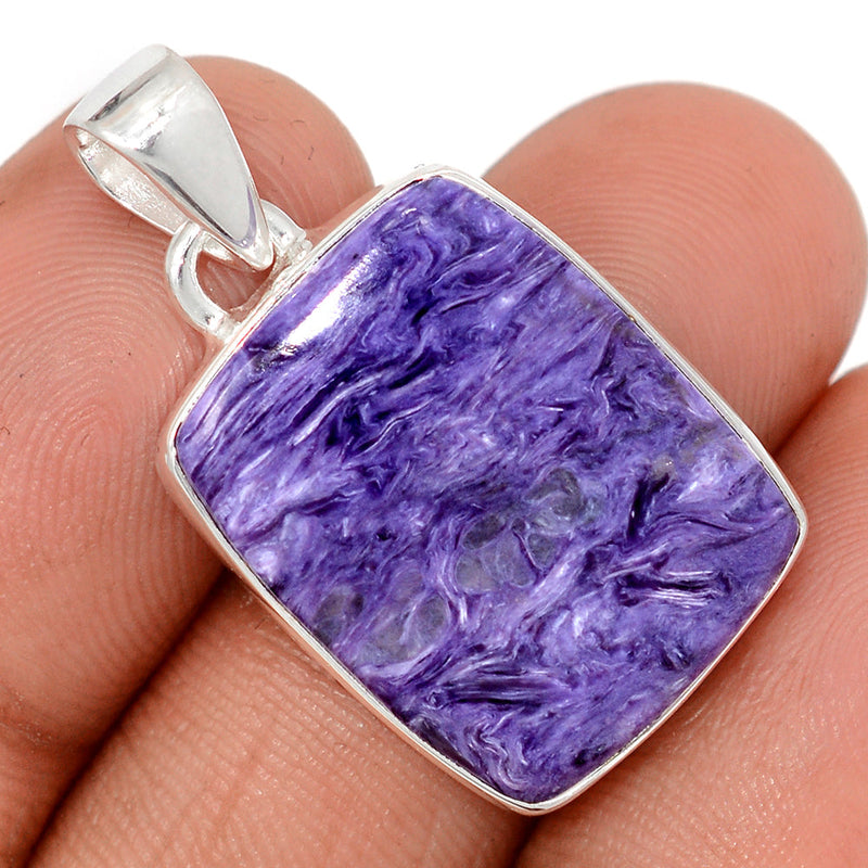 1.2" Charoite Pendants - CROP2357