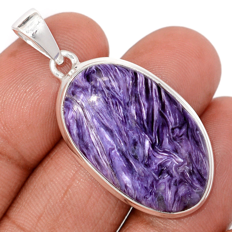 1.7" Charoite Pendants - CROP2