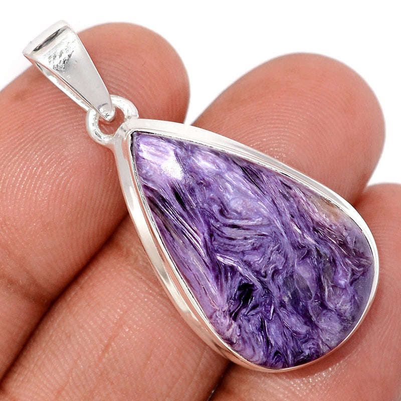 1.6" Charoite Pendants - CROP3