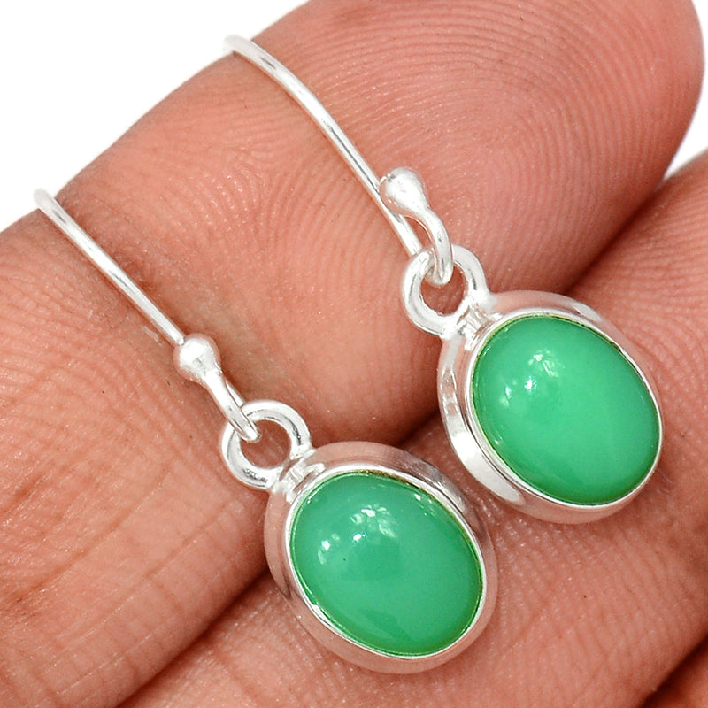 1.1" Chrysoprase Earrings - CRPE376