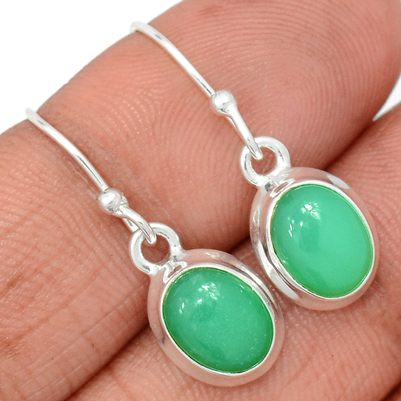 1.1" Chrysoprase Earrings - CRPE378