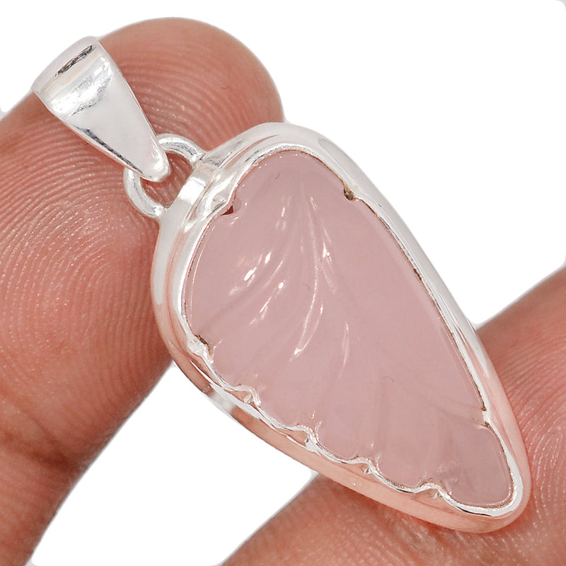 1.5" Carving Rose Quartz Pendants - CRQP117