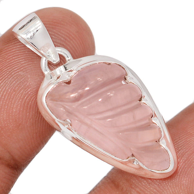 1.3" Carving Rose Quartz Pendants - CRQP119