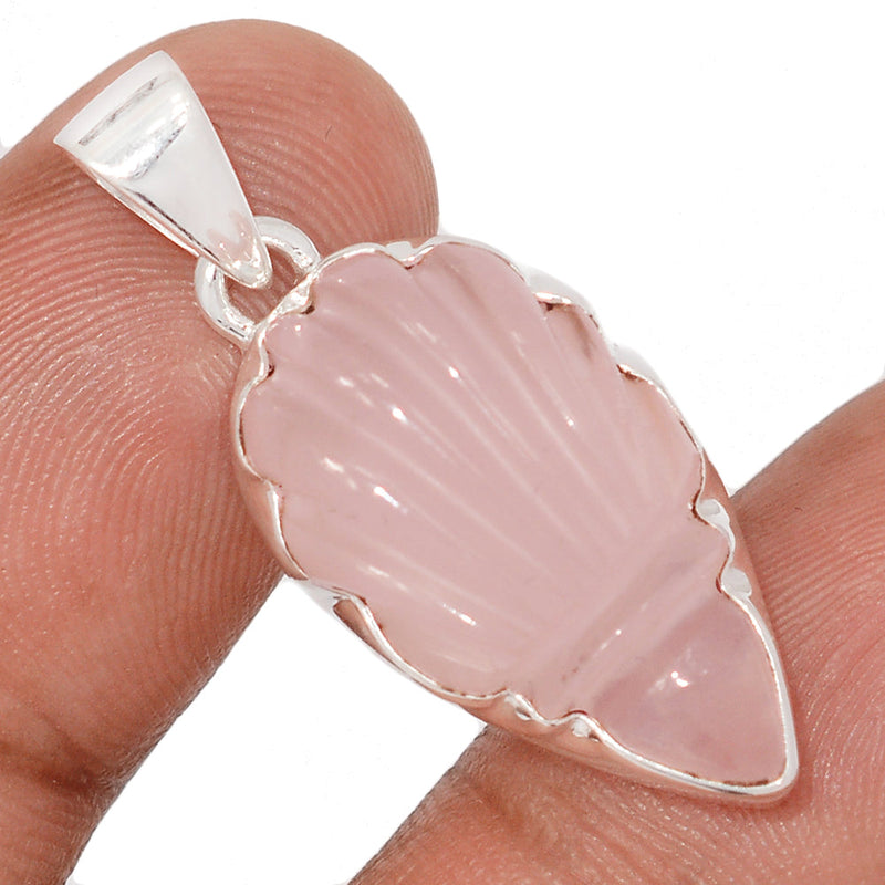 1.3" Carving Rose Quartz Pendants - CRQP131