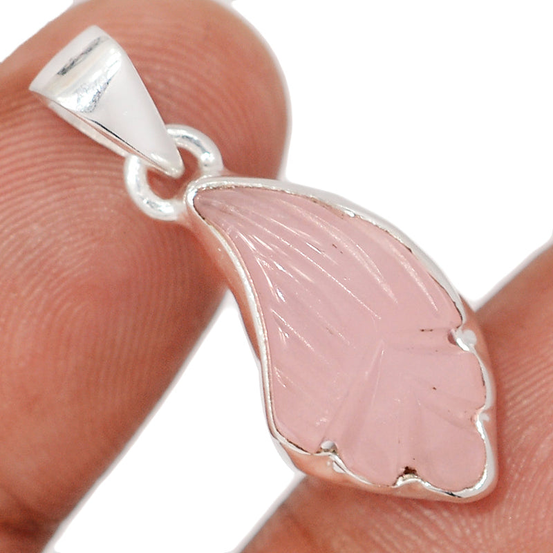 1.1" Carving Rose Quartz Pendants - CRQP132