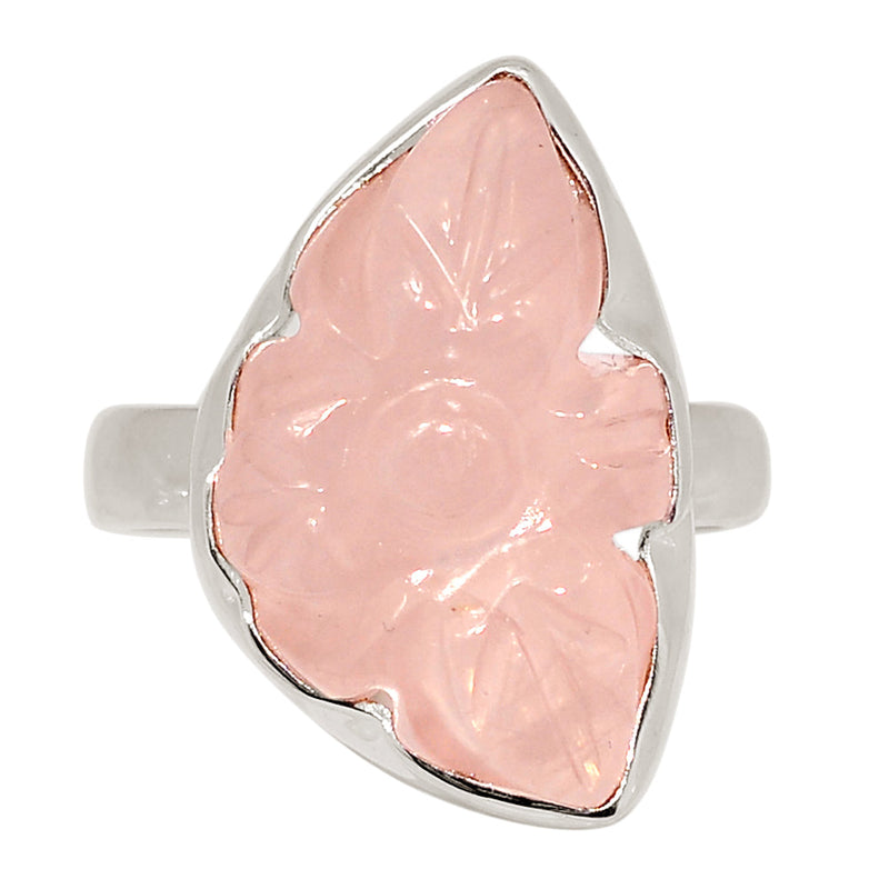 Carving Rose Quartz Ring - CRQR100