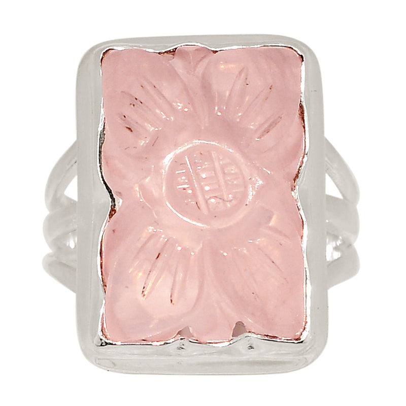 Carving Rose Quartz Ring - CRQR101