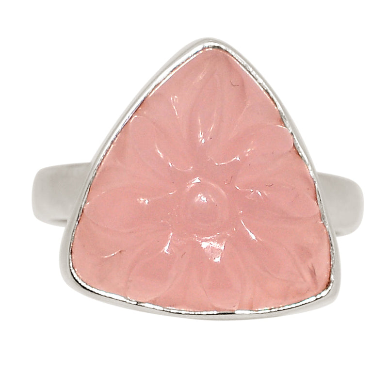 Carving Rose Quartz Ring - CRQR102