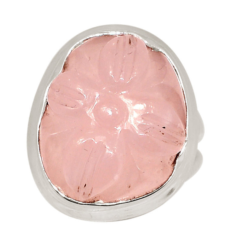 Carving Rose Quartz Ring - CRQR105
