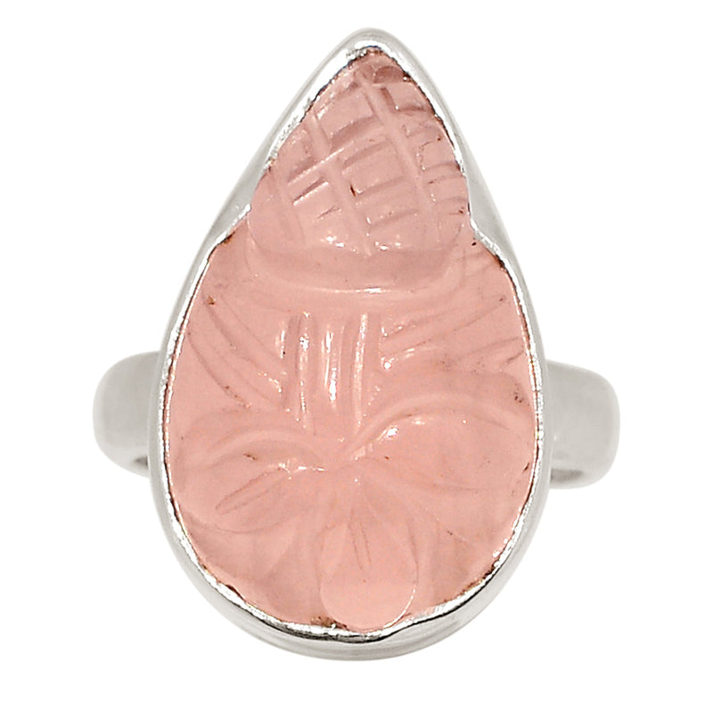 Carving Rose Quartz Ring - CRQR106