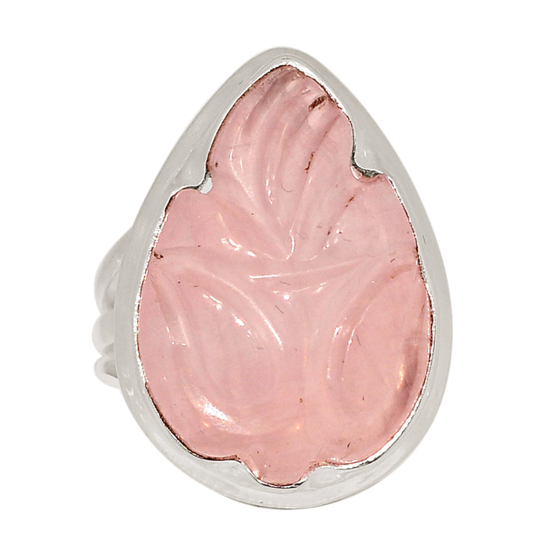 Carving Rose Quartz Ring - CRQR107