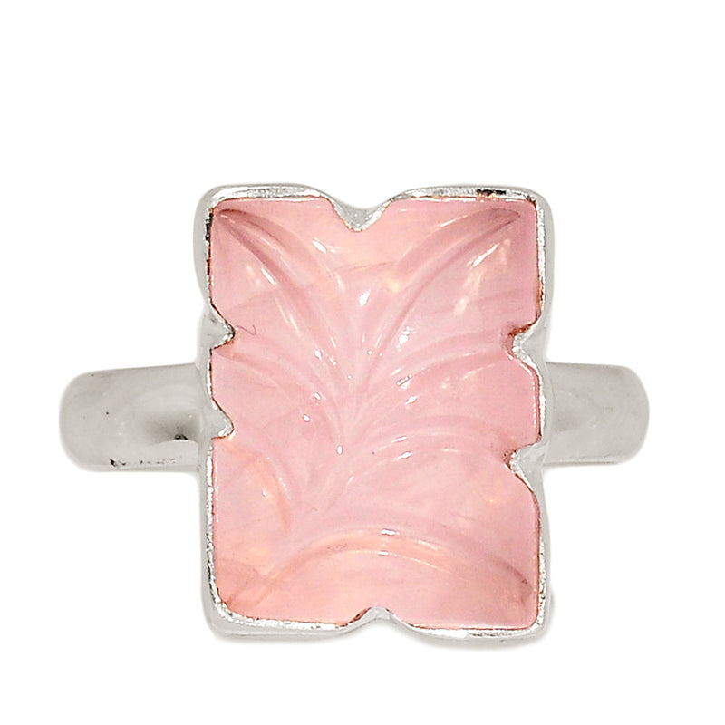 Carving Rose Quartz Ring - CRQR12