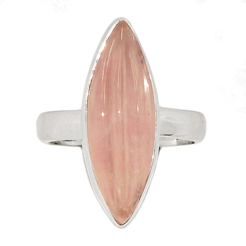 Carving Rose Quartz Ring - CRQR15