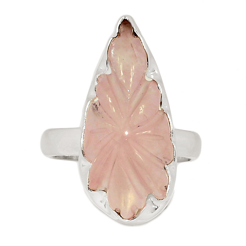 Carving Rose Quartz Ring - CRQR1