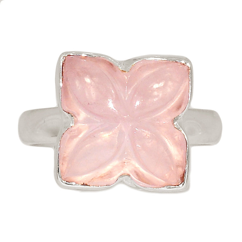 Carving Rose Quartz Ring - CRQR22