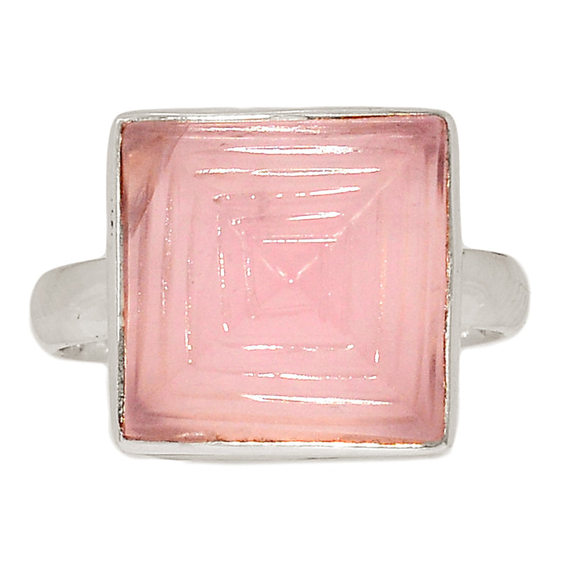 Carving Rose Quartz Ring - CRQR27