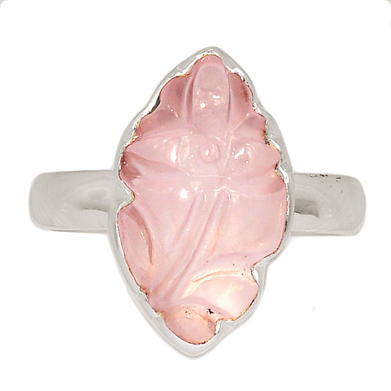Carving Rose Quartz Ring - CRQR28