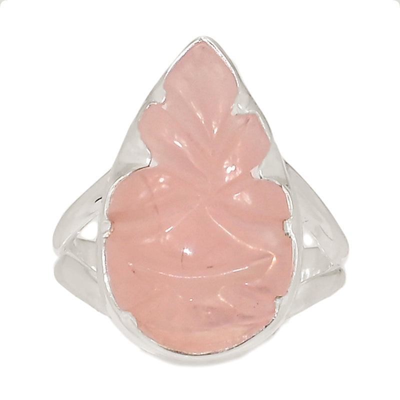 Carving Rose Quartz Ring - CRQR35
