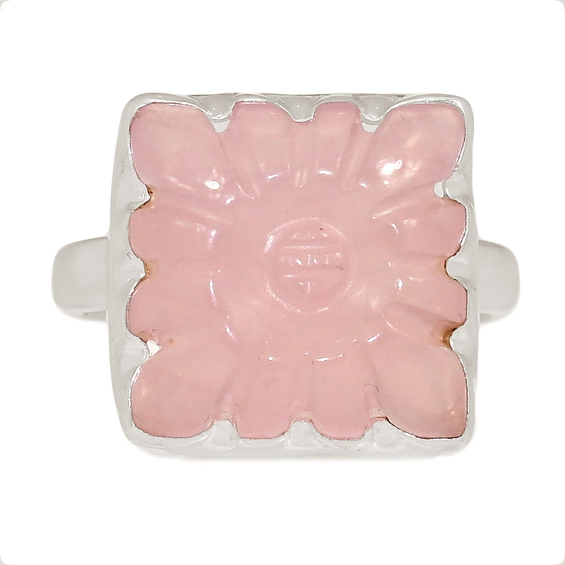 Carving Rose Quartz Ring - CRQR37