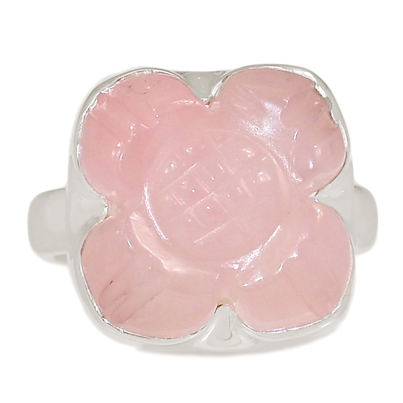 Carving Rose Quartz Ring - CRQR38