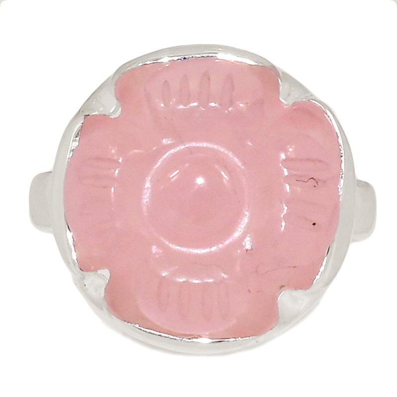 Carving Rose Quartz Ring - CRQR65