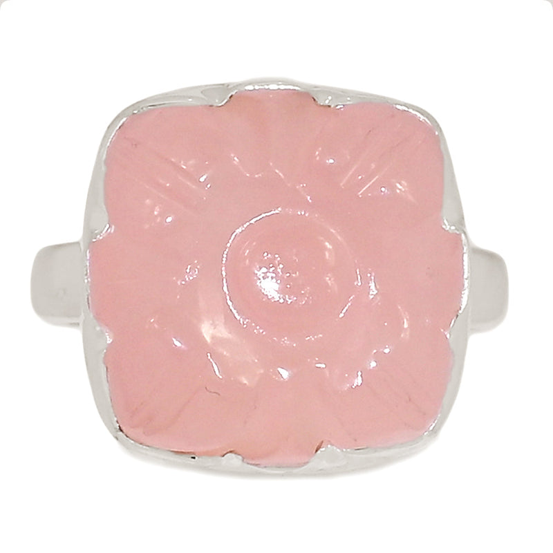 Carving Rose Quartz Ring - CRQR67