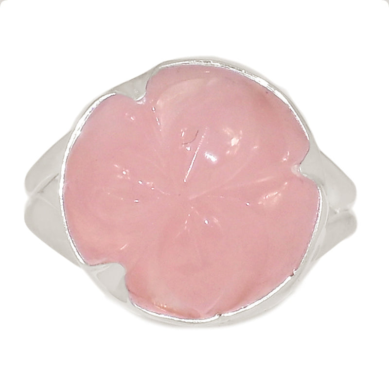 Carving Rose Quartz Ring - CRQR68