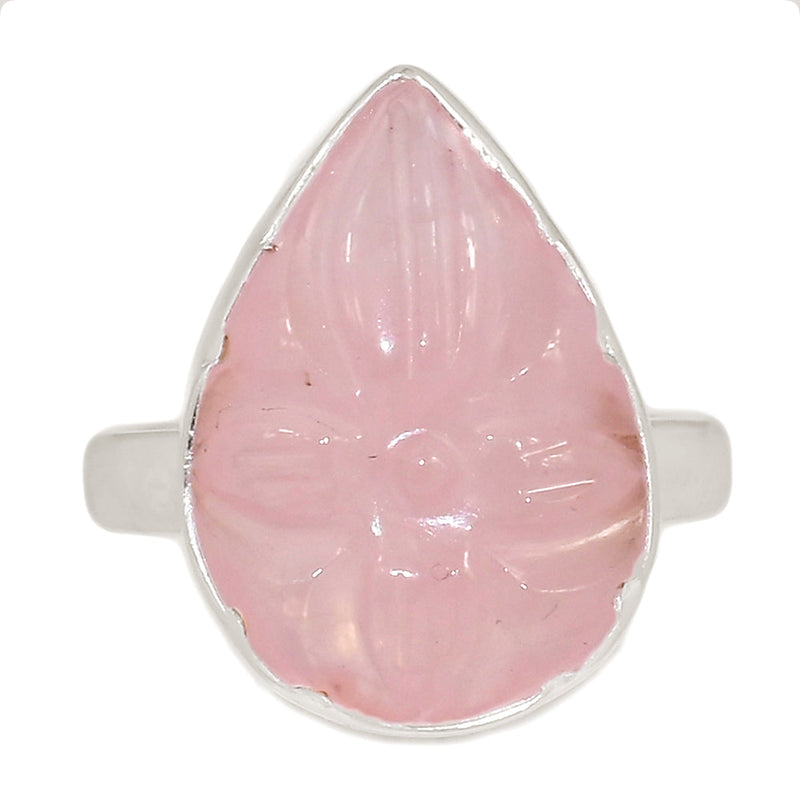 Carving Rose Quartz Ring - CRQR72